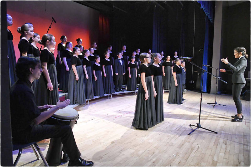 Chorus performing