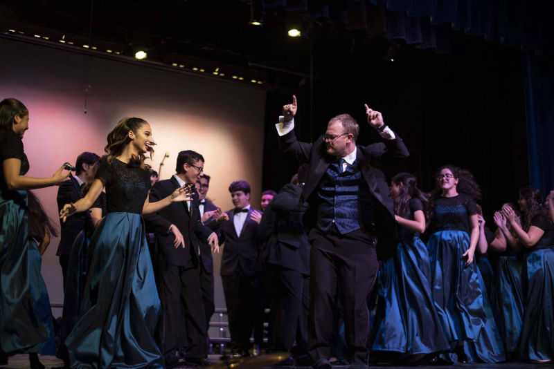 Mr. Ellis leading the chorus