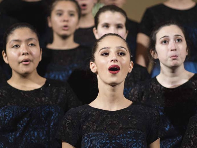 Girl vocalists performing